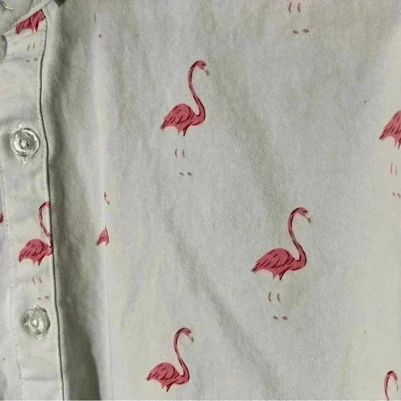 JOGAL Men mint flamingo button down | size XL - Picture 2 of 4